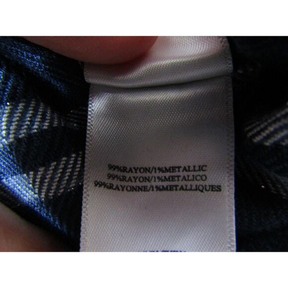 Rails Blue Plaid Rayon High Low Button Top Womens size XS Collar Boho Outdoor - Picture 10 of 12